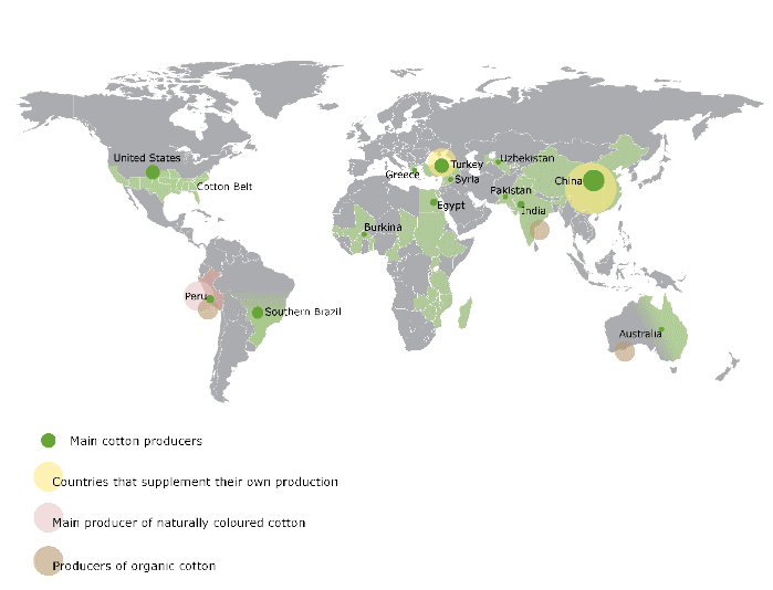 2nd Tear Wedding Anniversary Cotton World Map Map